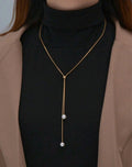 Gold Y neck chain