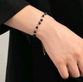 Black bead chain bracelet