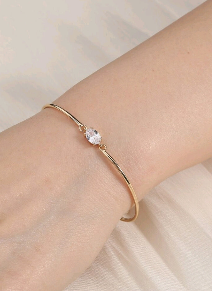 Oval cubic bracelet