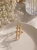 Asymmetrical line versatile open ring